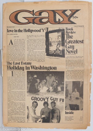 Cat.No: 280760 Gay: vol. 2, #63, November 8, 1971: Love in the Hollywood YMCA. Lige...