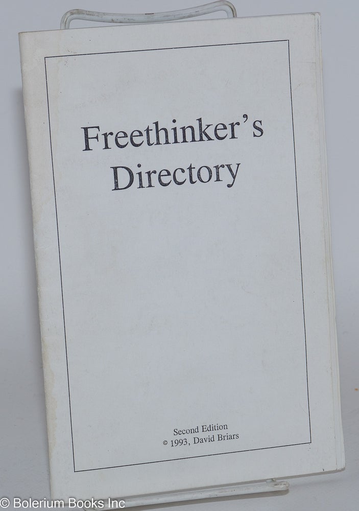 Cat.No: 280761 Freethinker's Directory. David Briars.