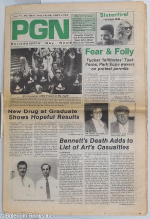 Cat.No: 280976 PGN: Philadelphia Gay News; vol. 11, #36, July 10-16, 1987: Fear & Folly....