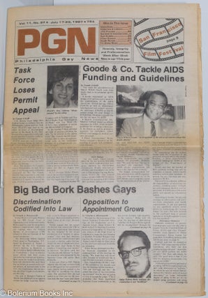 Cat.No: 280977 PGN: Philadelphia Gay News; vol. 11, #37, July 17-23, 1987: Goode & Co....