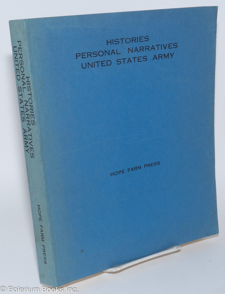 Histories, personal narratives, United States Army; a checklist | C. E ...
