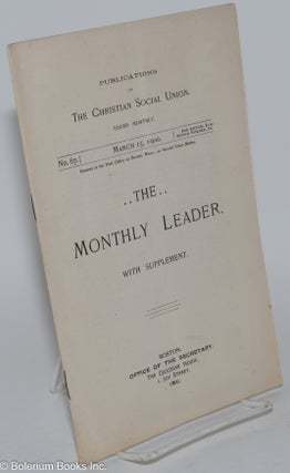 Cat.No: 281168 The Monthly Leader. With supplement. No. 67 (March 15, 1900