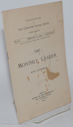 Cat.No: 281170 The Monthly Leader. With supplement. No. 66 (February 15, 1900