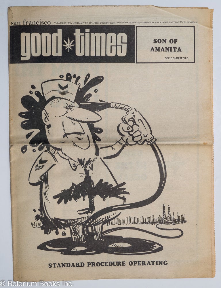 Cat.No: 281191 Good Times: vol. 4, #4, Jan 29, 1971: Standard Procedure Operating. Ted Benhari Good Times Commune, Sandy Darlington, John Baldwin, Sam Silver, Mike Henry, John Sinclair.