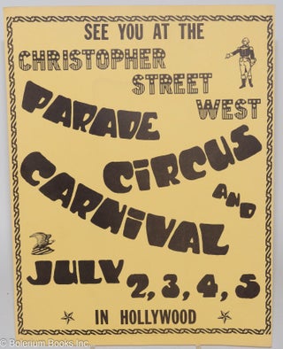 Cat.No: 281204 See You at the Christopher Street West Parade, Circus, & Carnival July...
