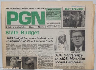 Cat.No: 281379 PGN: Philadelphia Gay News; vol. 11, #41, Aug. 14-20, 1987: State Budget...