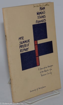 Cat.No: 281758 Summer project report: a descriptive analysis of the results of a National...