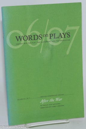 Cat.No: 281856 Words on plays: After the War; insight into the play, the playwright, and...