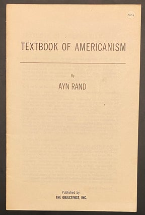 Cat.No: 282239 Textbook of Americanism. Ayn Rand