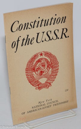 Cat.No: 282456 Constitution (Fundamental Law) of the Union of Soviet Socialist Republics