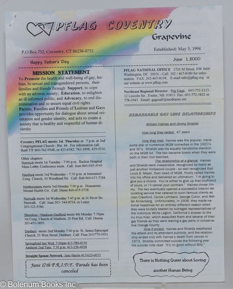 Cat.No: 282464 PFLAG Coventry Grapevine: June 1, 2000. Keith Boykin.