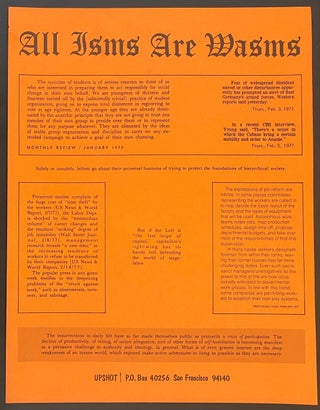 Cat.No: 282602 All Isms are Wasms [handbill