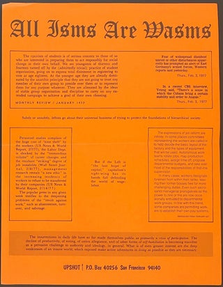 Cat.No: 282603 All Isms are Wasms [handbill