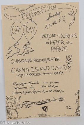 Cat.No: 283046 Gay Day Celebration at Canary Island Diner [leaflet