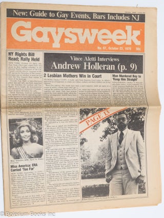 Cat.No: 283272 Gaysweek: #87, October 23, 1978; Vince Aletti Interviews Andrew Holleran....