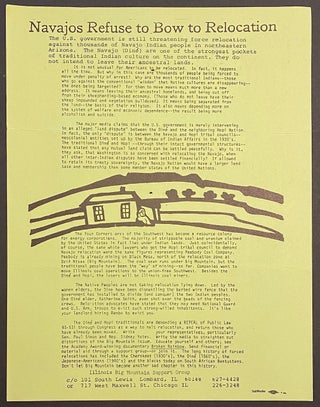 Cat.No: 283505 Navajos refuse to bow to relocation [handbill