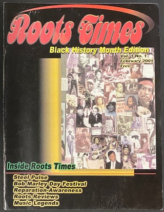 Cat.No: 283648 Roots Times. Vol. 1 no. 1 (February 2001). Black History Month edition