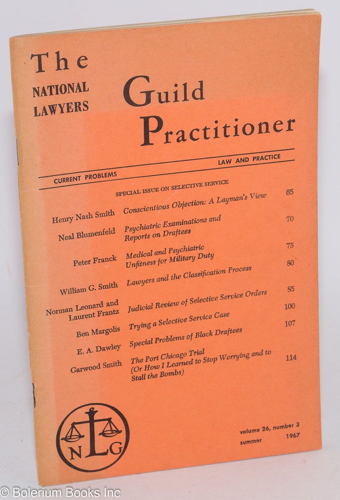 Cat.No: 283744 The Guild Practitioner: Volume 26, Number 3, Summer 1967. Special