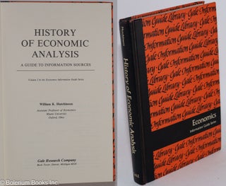 Cat.No: 284005 History of Economic Analysis; A Guide to Information Sources. William K....