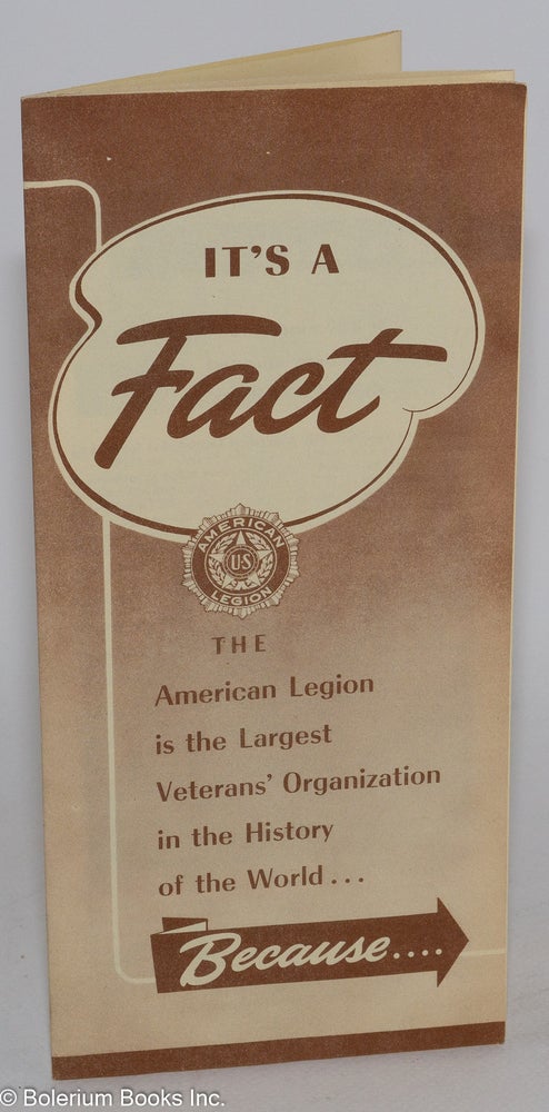 Cat.No: 284053 It's a Fact: The American Legion is the Largest Veterans'
