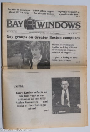 Cat.No: 284364 Bay Windows: New England's Largest Gay & Lesbian Newspaper; vol. 2, #21,...