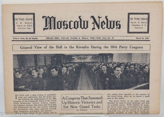 Cat.No: 284432 The Moscow News. March 22, 1939