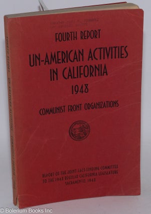 Cat.No: 284537 Fourth report of the Senate Fact-Finding Committee on Un-American...