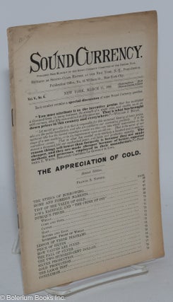 Cat.No: 284673 The Appreciation of Gold. Revised Edition. Sound Currency, Vol. V, No. 6...