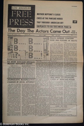 Cat.No: 284697 Los Angeles Free Press: vol. 3, #26 (issue #102) July 1, 1966: The Day the...