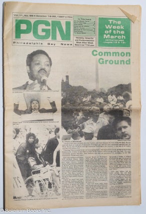 Cat.No: 284809 PGN: Philadelphia Gay News; vol. 11, #50, Oct. 16-22, 1987: Common Ground....