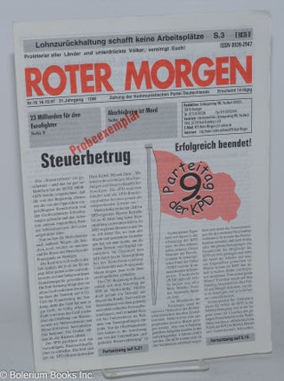 Cat.No: 285089 Roter Morgen, no. 19, 16.10.97 [Red Morning, Kommunistische Partei...