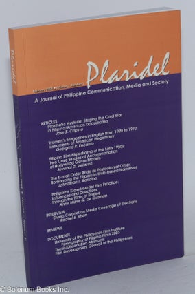 Cat.No: 285155 Plaridel: Journal of Philippine Communication, Media and Society; Volume...