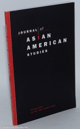 Cat.No: 285157 Journal of Asian American Studies (JAAS); October 2000, Volume Three...