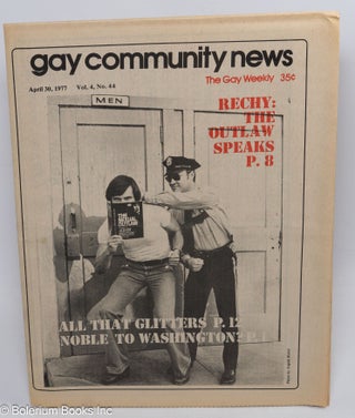 Cat.No: 285195 GCN - Gay Community News: the gay weekly; vol. 4, #44, April 30, 1977:...