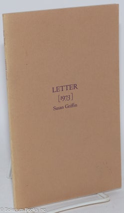 Cat.No: 285272 Letter [1973]. Susan Griffin