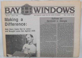 Cat.No: 285306 Bay Windows: New England's Largest Gay & Lesbian Newspaper; vol. 4, #22,...