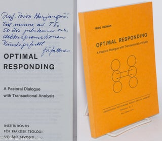 Cat.No: 285412 Optimal Responding; a pastoral dialogue with transactional analysis