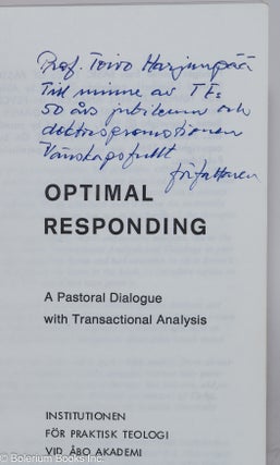 Optimal Responding; a pastoral dialogue with transactional analysis