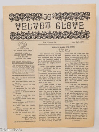 Cat.No: 285805 Velvet Glove: #1, Jan.-Feb. 1971: Wedding Cake & Wine. Ellen Kerrigan...