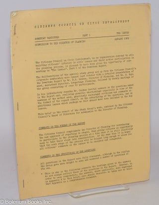 Cat.No: 286044 Citizens council on civic development; downtown Vancouver, Part I, January...