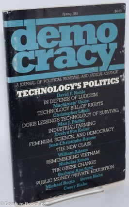 Cat.No: 286189 Democracy, A Journal of Political Renewal and Radical Change Vol. 3, No....