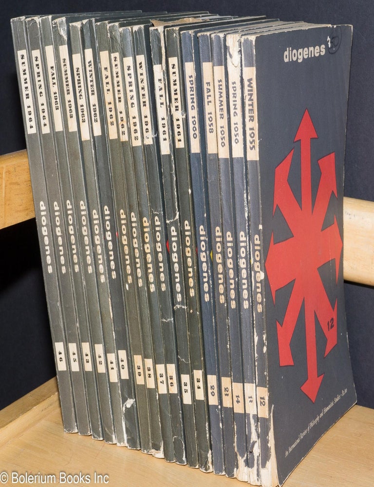 Cat.No: 286405 Diogenes [17 issues]. Roger Caillois, Max Horkheimer, Ed.
