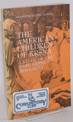Cat.No: 286435 The American Children of Krsna; a study of the Hare Krsna movement....