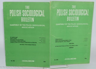 Cat.No: 286446 The Polish Sociological Bulletin [2 issues] 1976