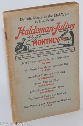 Cat.No: 286498 The Haldeman-Julius Monthly, vol. VII, no. 4, March 1928. E. Haldeman-Julius