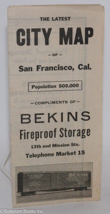 Cat.No: 286500 The Latest City Map -of- San Francisco, Cal. Population 500,000...