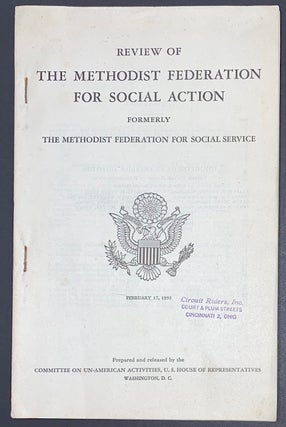 Cat.No: 286579 Review of the Methodist Federation for Social Action formerly the...