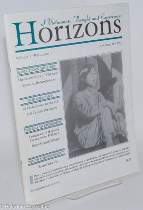 Cat.No: 286634 Horizons: Volume 1 Number 3, Autumn 1992. Huy Thanh Cao, ed