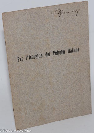 Cat.No: 286718 Per l'industria del petrolio Italiano