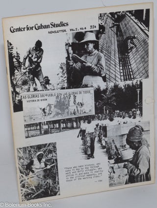 Cat.No: 286723 Center for Cuban Studies Newsletter; vol. 1 no. 4, 1974